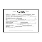 Placa de Aviso - Alvará de Licenciamento de Obras - MOD. 2 - Horizontal
