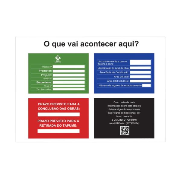 Placa de obra OVP - Câmara Municipal de Lisboa - O que vai acontecer aqui?